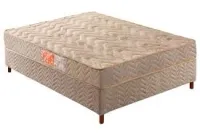 Base simples + Colchão Casal  Espuma D33 138  14 cm Pasquale Paropas promoção