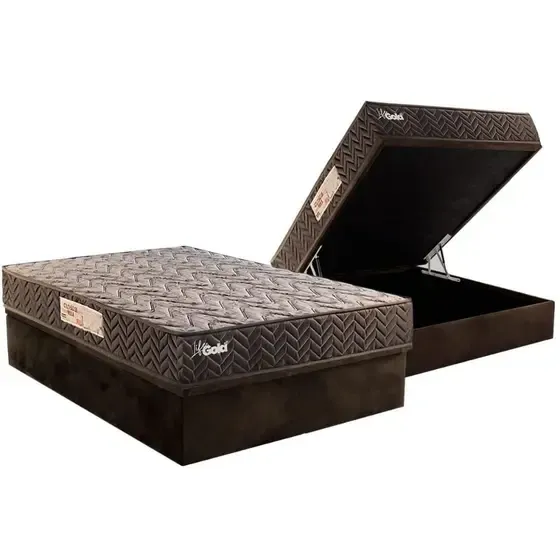  Colchão Casal Life Gold Molas ensacadas D80 Paropas 24cm  + BauVZ  casal  carioca total 67 cm Promoção