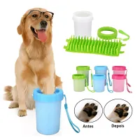 kit Escova Gato Cachorro Vapor Pet E Lava Patas Pet Higiênico Patinhas Limpas - Foto 2