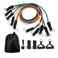 Kit 11 Elastico Extensor Treino Funcional Academia Em Casa Ginastica Mais 5 Mini Bands Faixas Funcional Exercícios Fitness - Foto 5