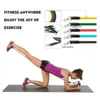 Kit 11 Elastico Extensor Treino Funcional Academia Em Casa Ginastica Mais 5 Mini Bands Faixas Funcional Exercícios Fitness - Foto 6
