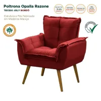 Poltrona Decorativa Bela  em suede PR