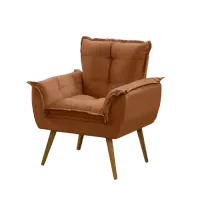 Poltrona Decorativa Bela  em suede PR - Foto 6