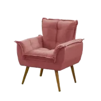 Poltrona Decorativa Bela  em suede PR - Foto 7