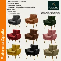 Poltrona Decorativa Bela  em suede PR - Foto 10