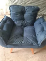 Poltrona Decorativa Bela  em suede PR - Foto 12