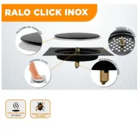 Kit 2 Ralo Inteligente Click 15x15 Cm Inox Banheiro Lavabo Veda Cheiro - Foto 5