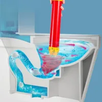 Kit Desentupidor Manual De Pia Vaso Ralo Cano Esgoto E Lixeira 7,5l Cesto Pedal Lixo Banheiro Resistente Escritório - Foto 4
