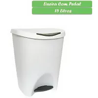 Kit Desentupidor Manual De Pia Vaso Ralo Cano Esgoto E Lixeira 7,5l Cesto Pedal Lixo Banheiro Resistente Escritório - Foto 5