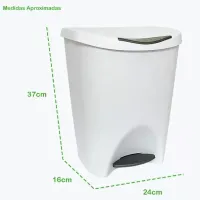 Kit Desentupidor Manual De Pia Vaso Ralo Cano Esgoto E Lixeira 15l Cesto Pedal Lixo Banheiro Resistente Escritório - Foto 7