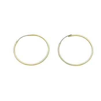 Brinco ouro 18k argola lisa - RARJ616 - Foto 2