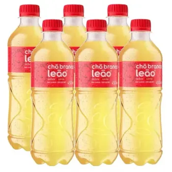 Kit 6 Chá Branco Matte Leão Sabor Lichia Zero 450ml