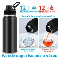 Garrafa Térmica 800ml garrafa espacial Quente Frio Com Isolamento Térmico De Grande Capacidade  - Foto 2