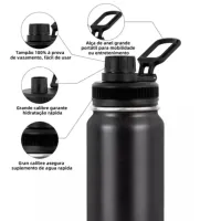 Garrafa Térmica 800ml garrafa espacial Quente Frio Com Isolamento Térmico De Grande Capacidade  - Foto 4