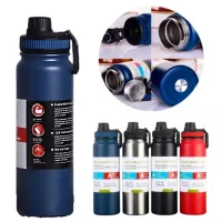 Garrafa Térmica 800ml garrafa espacial Quente Frio Com Isolamento Térmico De Grande Capacidade  - Foto 5