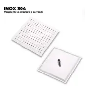 Ducha Quadrada Cromada Em Inox 20x20 Braço 38 Cm Parede - Foto 6