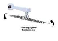 Ducha Quadrada Cromada Em Inox 20x20 Braço 38 Cm Parede - Foto 7