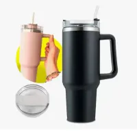 Copo Térmico Inóx Com Alça Canudo 1.2litros Blogueira - Foto 2