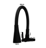 Torneira Gourmet Parede Cozinha Pia Dois Jatos Preta Abs - Foto 3