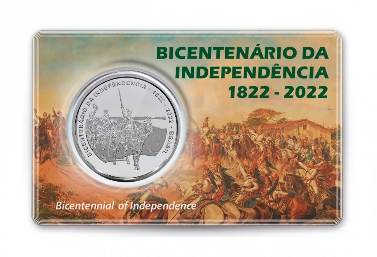 2022 - 2 Reais - Comemorativa - Bicentenário da Independência - 30mm - No blister
