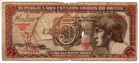 C111 - 5 Cruzeiros - Série 005 - Índio - Data: 1961 - UTG