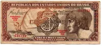 C111 - 5 Cruzeiros - Série 019 - Índio - Data: 1961 - UTG