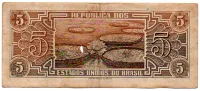 C111 - 5 Cruzeiros - Série 019 - Índio - Data: 1961 - UTG - Foto 2