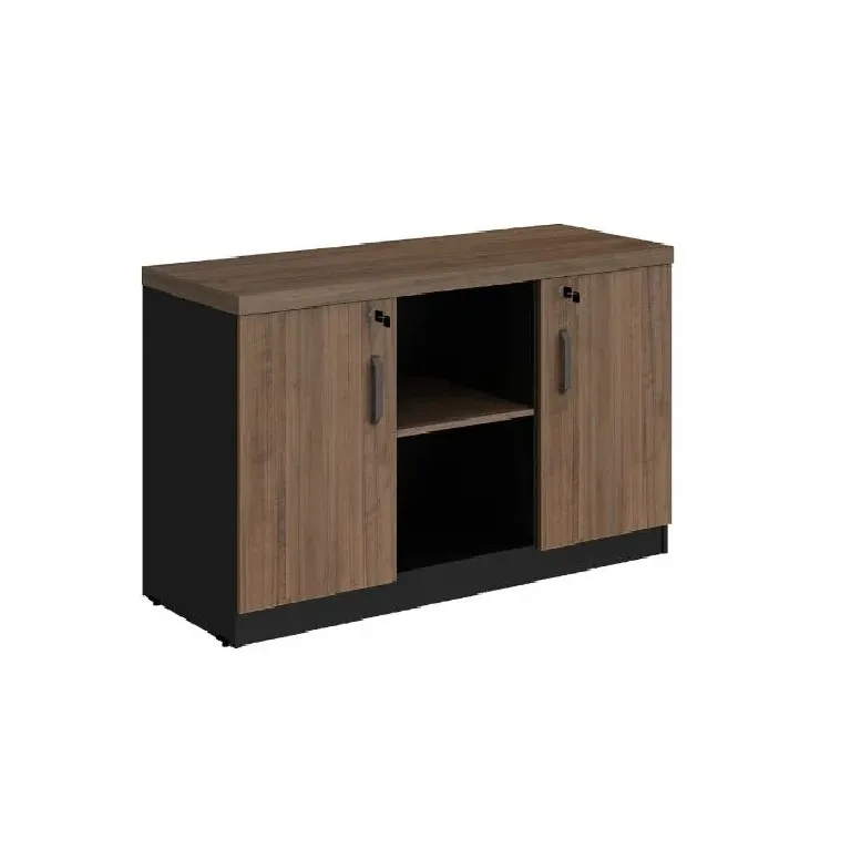 Armário Baixo Credenza 1200 com 2 portas e Nichos Versa