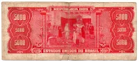 C058 - 5000 Cruzeiros - 1° Estampa - Série 661 - Tiradentes - Data: 1964 - UTG - C/ Rasgo - Foto 2