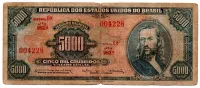 C058 - 5000 Cruzeiros - 1° Estampa - Série 981 - Tiradentes - Data: 1964 - UTG