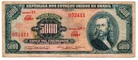 C058 - 5000 Cruzeiros - 1° Estampa - Série 1226 - Tiradentes - Data: 1964 - BC