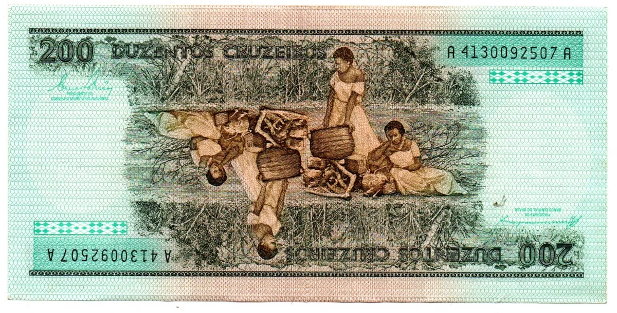 C159 - 200 Cruzeiros - Erro de corte - altura maior 76mm - Princesa Isabel - Data: 1984 - Sob Imagem