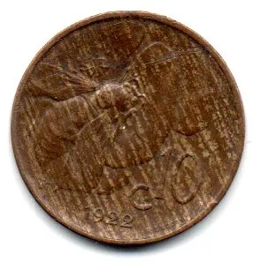 Itália - 1922 - 10 Centesimi