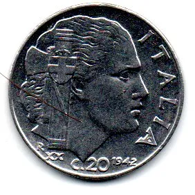 Itália - 1942 - 20 Centesimi