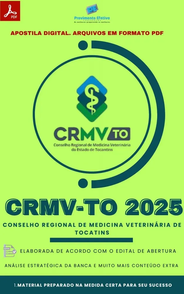 Apostila CRMV TO 2025 Agente de Fiscalização Imagem