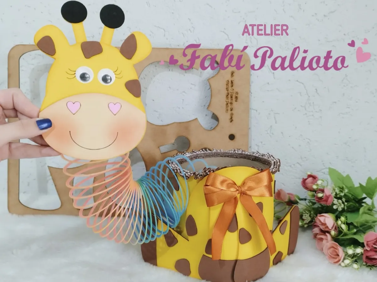 G1.854  Gabarito de Moldes  em MDF  Lata O Pescoço da Girafa