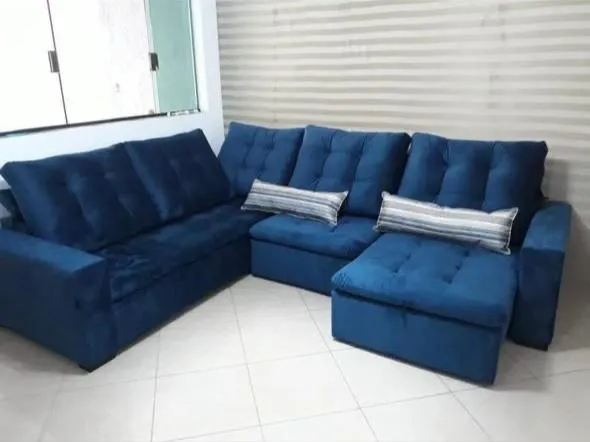 Sofá Lucca – Conforto e Funcionalidade em um Sofá de Canto 2,80 x 2,50 metros Imagem