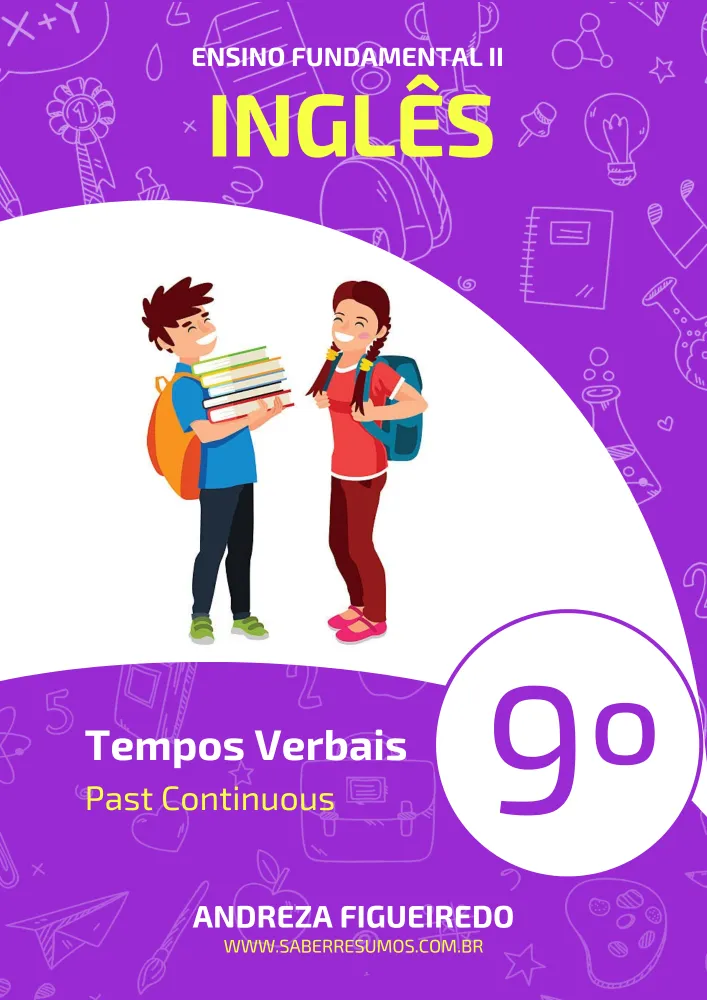 826 - Inglês - Tempos Verbais - Past Continuous -  9º ano - PDF com 10 páginas Imagem