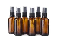 Frasco Vidro Ambar 30ML Spray com Válvula Spray Borrifador Aromaterapia óleos essencias - Foto 2
