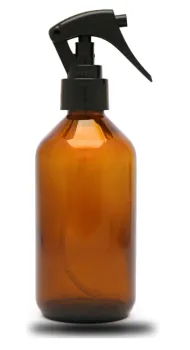 Frasco vidro âmbar Spray 250ml Pulverizador Gatilho