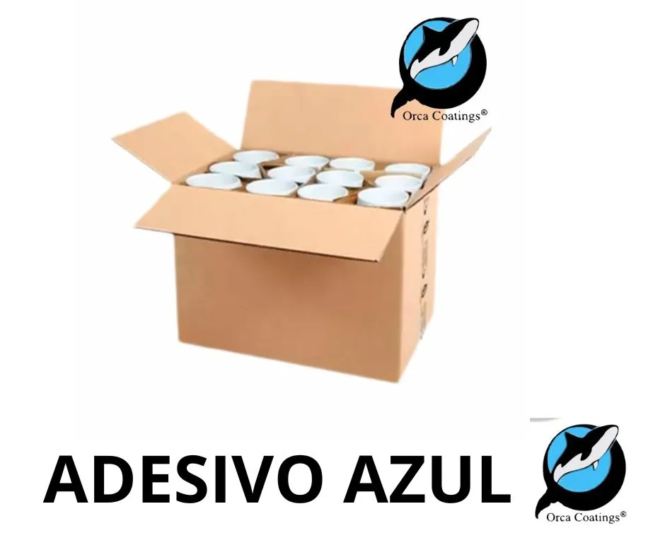  CAIXA DE CANECA ORCA AAA 36 UNIDADES  ADESIVO AZUL