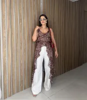  BATA BOHO CHIFFON ANIMAL PRINT - Foto 3