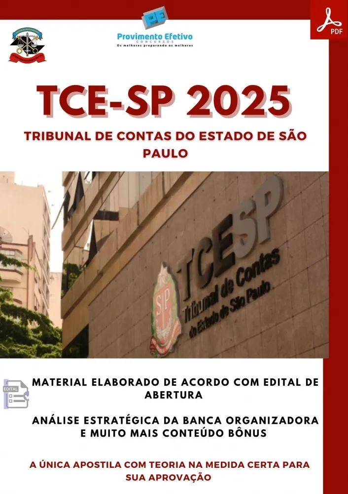 Apostila TCE SP Auditor de Controle Externo 2025