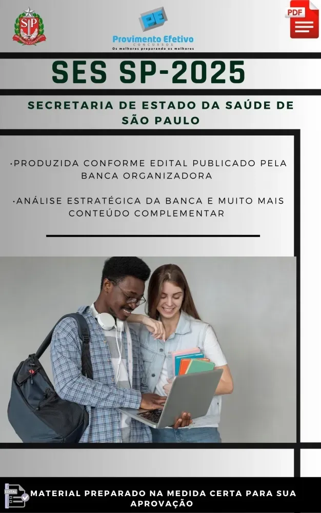  Apostila SES SP Médico Psiquiatra 2025 Imagem