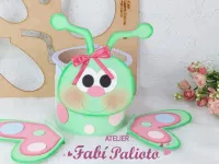 G1.855  Gabarito de Moldes  em MDF  Lata A Lagarta Comilona  - Foto 5