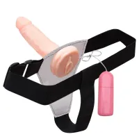 CAPA PENIANA BEGE CLARO COM CINTA E VIBRO 17,5 X 4,0CM - VIPMIX.                                                          LIBYSEXSHOP - Foto 6