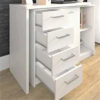 Escrivaninha Dinãmica com Porta e Gavetas Logan - Foto 4