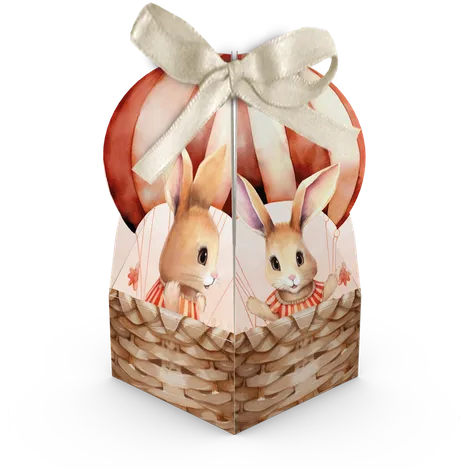Caixa Balão -  Coelhinho Encantado - Pacote 10 unidades 
