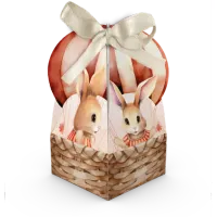 Caixa Balão -  Coelhinho Encantado - Pacote 10 unidades 