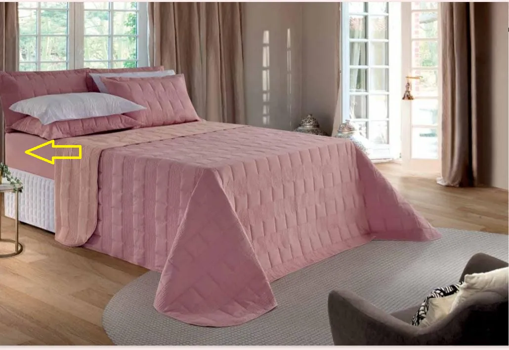 Jogo de Lençol Percal Acetinado 03 Peças King Rosa Imagem